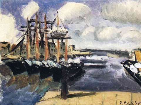 Seaside Clipper Ship (1898) Signed Henri Matisse - 17" x 22" Fine Art Print