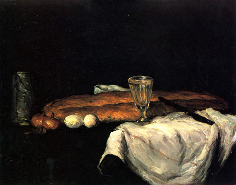 Still Life with Bread & Eggs (1865) Paul Cezanne - 17" x 22" Fine Art Print