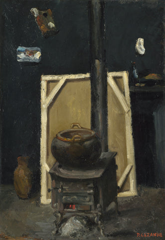 The Stove in the Studio (1865) Signed Paul Cezanne - 17" x 22" Fine Art Print