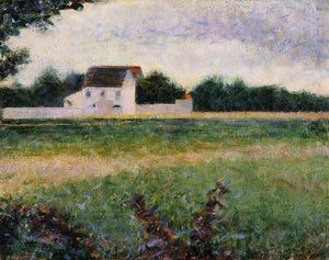 Landscape in the Ile-de-France (1882) Georges Seurat - 17" x 22" Fine Art Print