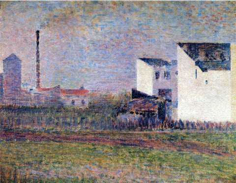 Suburb and Buildings (1882) by Georges Seurat - 17" x 22" Fine Art Print