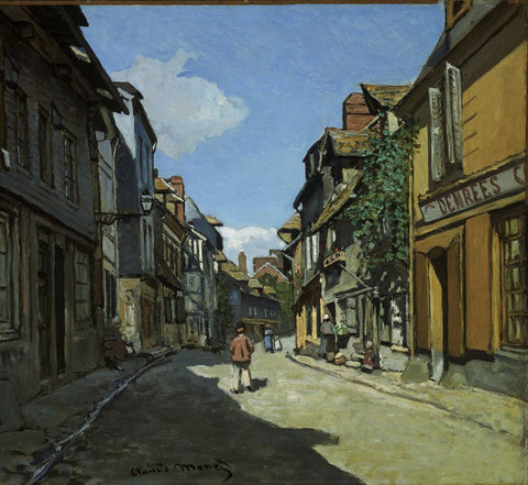 La Rue Bavolle at Honfleur (1864) Signed Claude Monet - 17" x 22" Fine Art Print