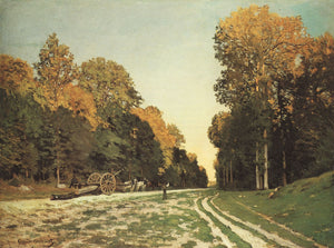 Road from Chailly to Fontainebleau (1864) Signed Monet - 17" x 22" Fine Art Print