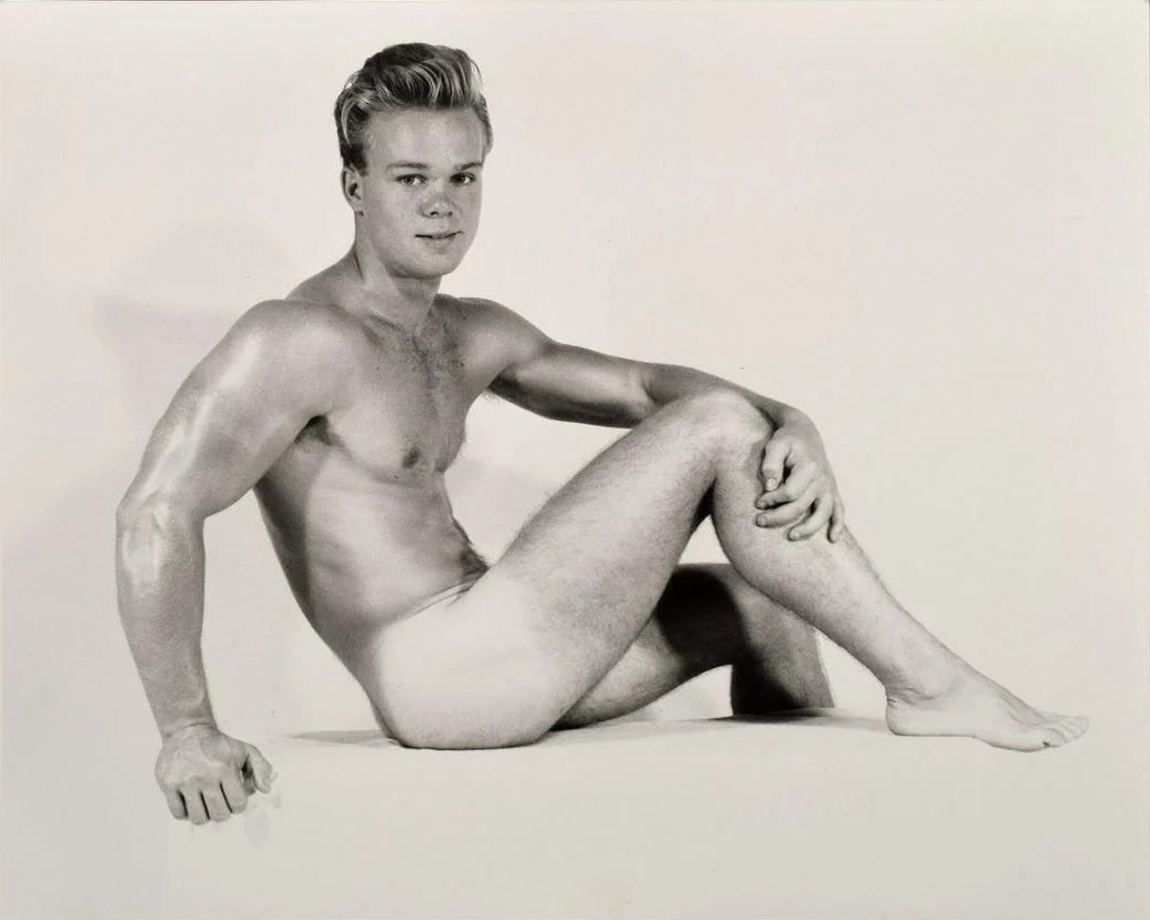 Bruce of Los Angeles Nude Male Gar Nansen Gay Interest Side Pose - 17" x 22" Fine Art Print -1212