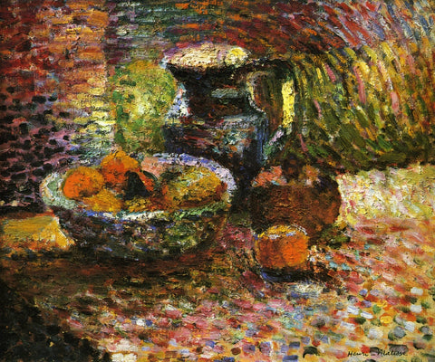 Still Life with Pitcher & Fruit (1898) Signed Matisse - 17" x 22" Fine Art Print