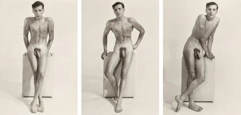 Bruce of LA Vintage Homoerotic Photo Nude Male Tattoo Young Gay Jim Manning - 17" x 22" Art Print -1233