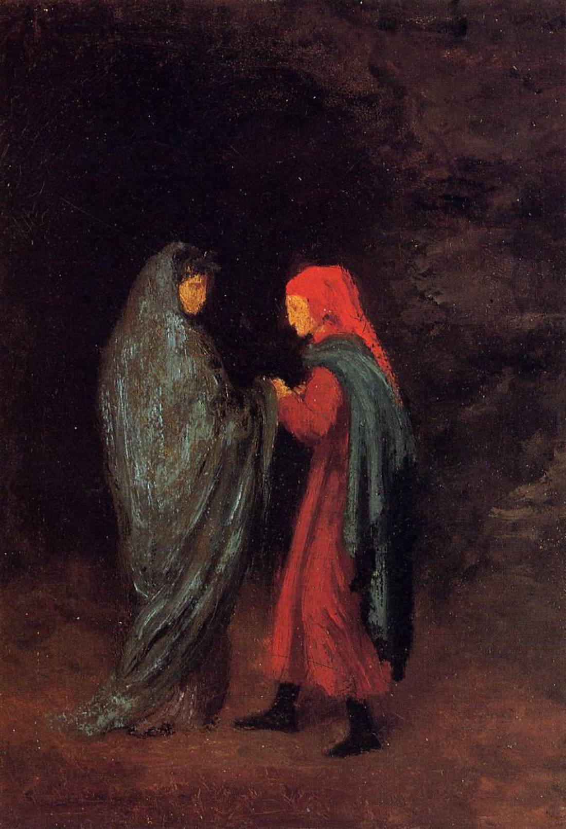 Dante and Virgil at the Entrance to Hell (1858) by Edgar Degas - 17" x 22" Fine Art Print