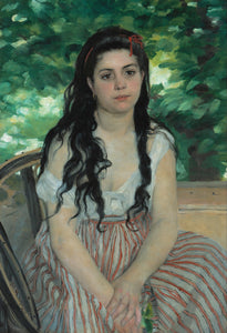 In summer. The gypsy (1868) Signed P. Auguste Renoir - 17" x 22" Fine Art Print