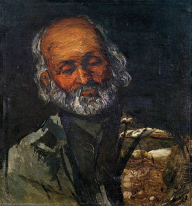 Pere Rouvel @ Bennecourt. Head of an Old Man (1866) Paul Cezanne - 17" x 22" Fine Art Print