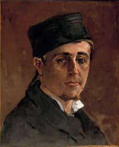 Man with a Toque. Self-Portrait (1876) by Paul Gauguin - 17" x 22" Fine Art Print