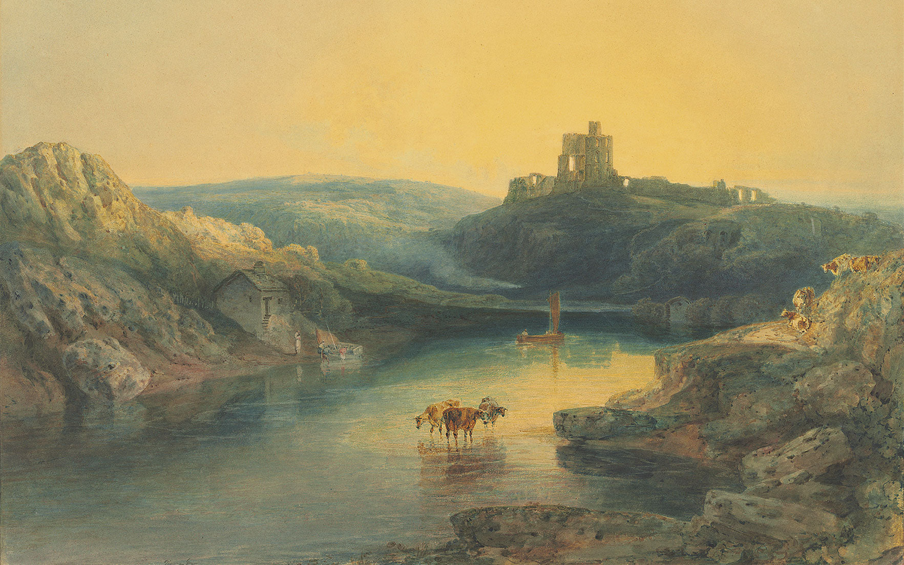 Norham Castle, Sunrise (1798) by Joseph Mallord William Turner - 17" x 22" Fine Art Print