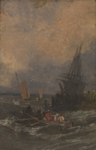 Shipping by a Breakwater (1798) J.M.W. Turner - 17" x 22" Fine Art Print