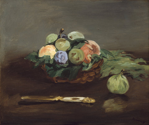 Basket of Fruits (1864) Signed Edouard Manet - 17" x 22" Fine Art Print