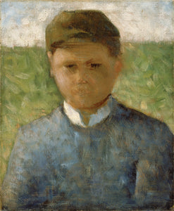 Young Peasant in Blue. The Jockey (1882) Georges Seurat - 17" x 22" Fine Art Print