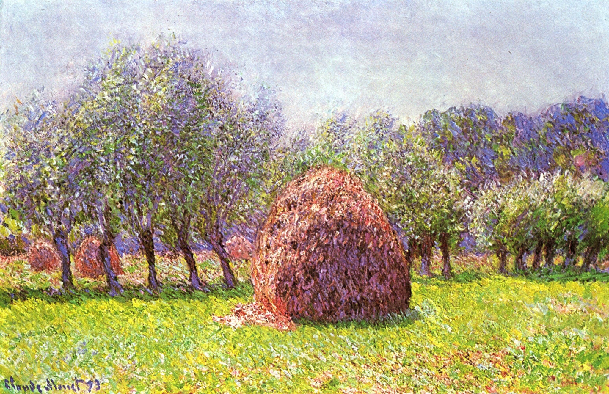 Haystack (1865) Signed Claude Monet - 17" x 22" Fine Art Print