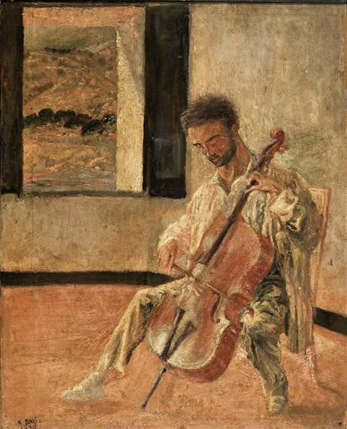 Portrait of Cellist Ricard Pichot (1920) Signed Salvador Dali - 17" x 22" Fine Art Print