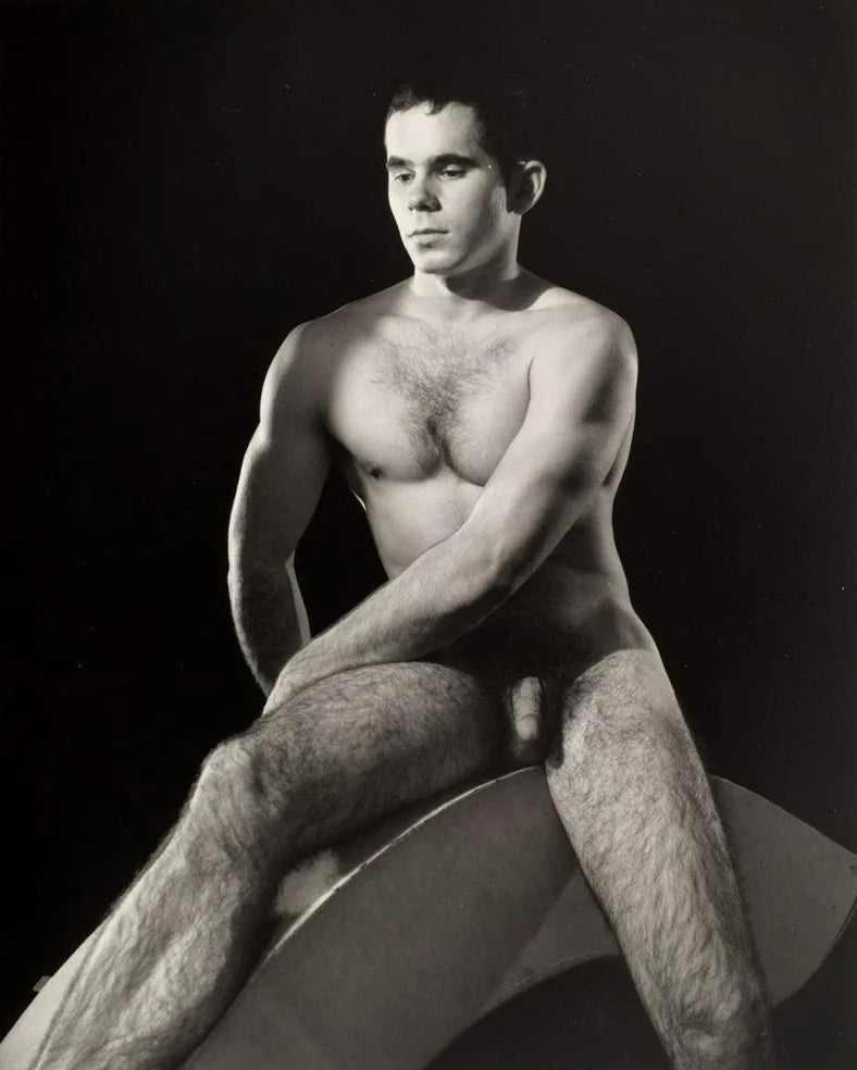 Bruce Bellas Vintage Homoerotic Nude Hairy Guy -17" x 22" Fine Art Print - 01350