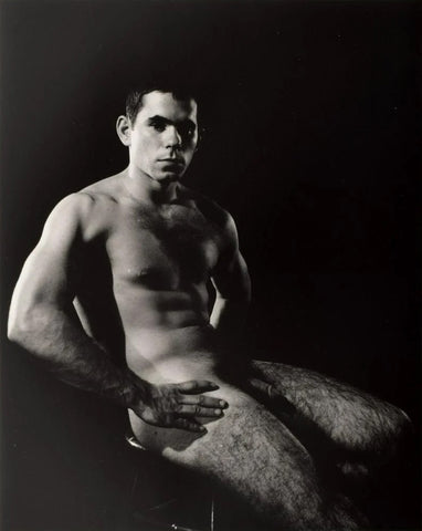 Bruce Bellas of LA Vintage Gay Bear Nude Homoerotic - 17"x22" Fine Art Print -1353