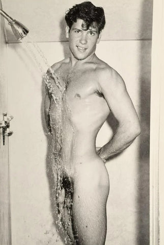 Bruce of Los Angeles Vintage Gay Male Shower - 17" x 22" Fine Art Print - 01363