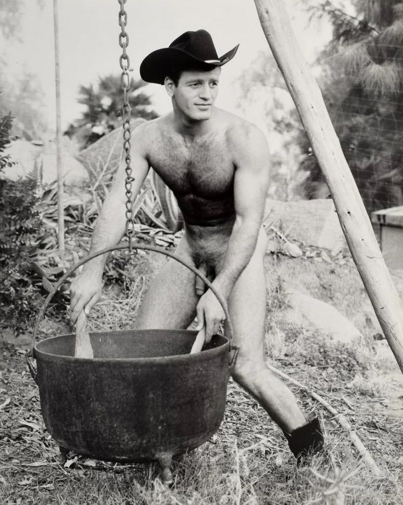 Bruce of Los Angeles Vintage Nude Gay Cowboy Camp - 17"x22" Fine Art Print -01369