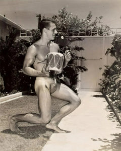 Bruce Bellas Vintage Phil Knight Male Physique Drum Gay - 17"x22" Fine Art Print -1376