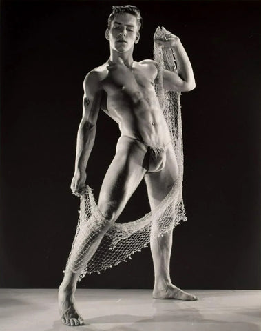 Bruce of LA Vintage 1960s Male Physique Abs Net Gay Interest Joe Dallesandro - 17"x22" Art Print -1387