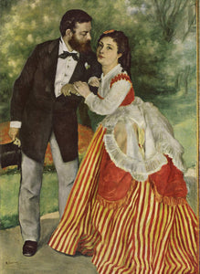 Portrait of the Couple Sisley (1868) Signed Renoir - 17" x 22" Fine Art Print