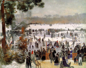 Skaters in the Bois de Boulogne (1868) Signed Renoir - 17" x 22" Fine Art Print