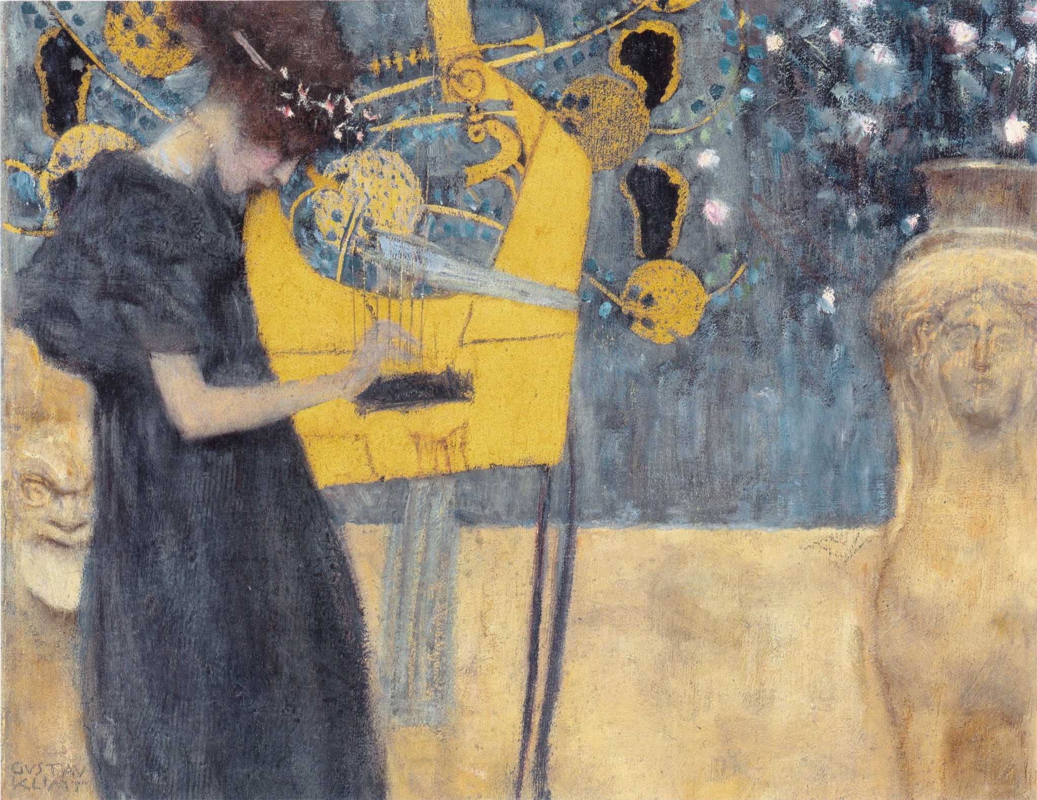 Music (1895) Signed Gustav Klimt - 17" x 22" Fine Art Print