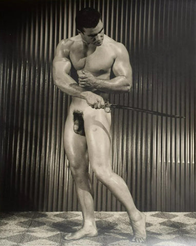 Bruce of Los Angeles Nude Guy Muscular Sword - 17" x 22" Fine Art Print - 01417