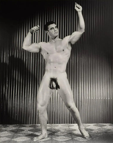 Bruce Bellas of LA Nude Male Bodybuilding Pose - 17" x 22" Fine Art Print - 01418