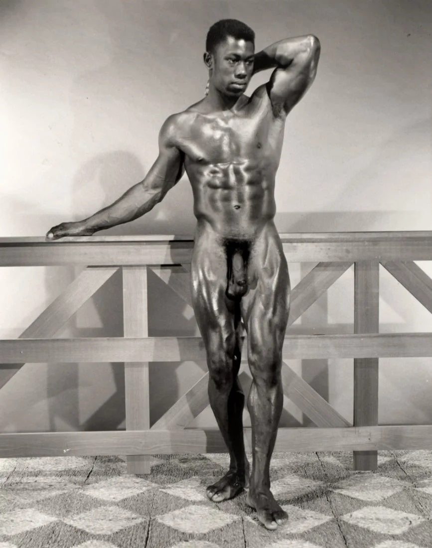 Bruce of LA Vintage Homoerotic Nude Black Gay Male - 17"x22" Fine Art Print -01430