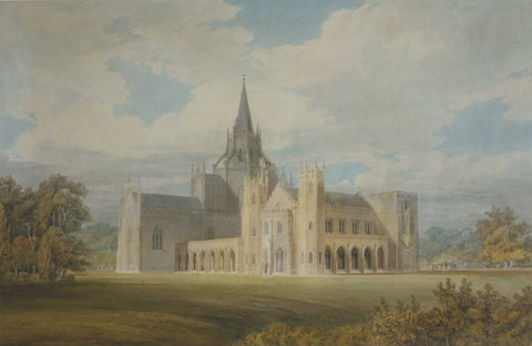 Fonthill Abbey (1799) by Joseph Mallord William Turner - 17" x 22" Fine Art Print