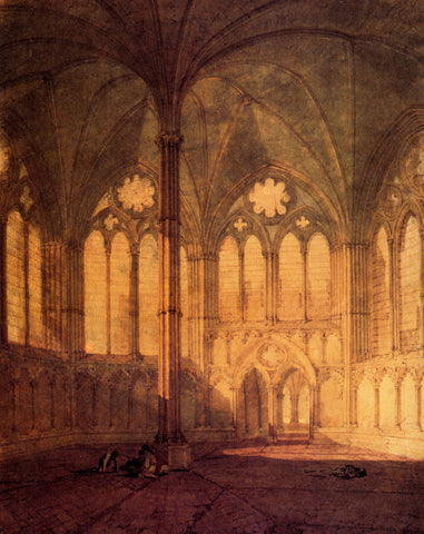 Chapter House, Salisbury Chathedral (1799) JMW Turner - 17" x 22" Fine Art Print