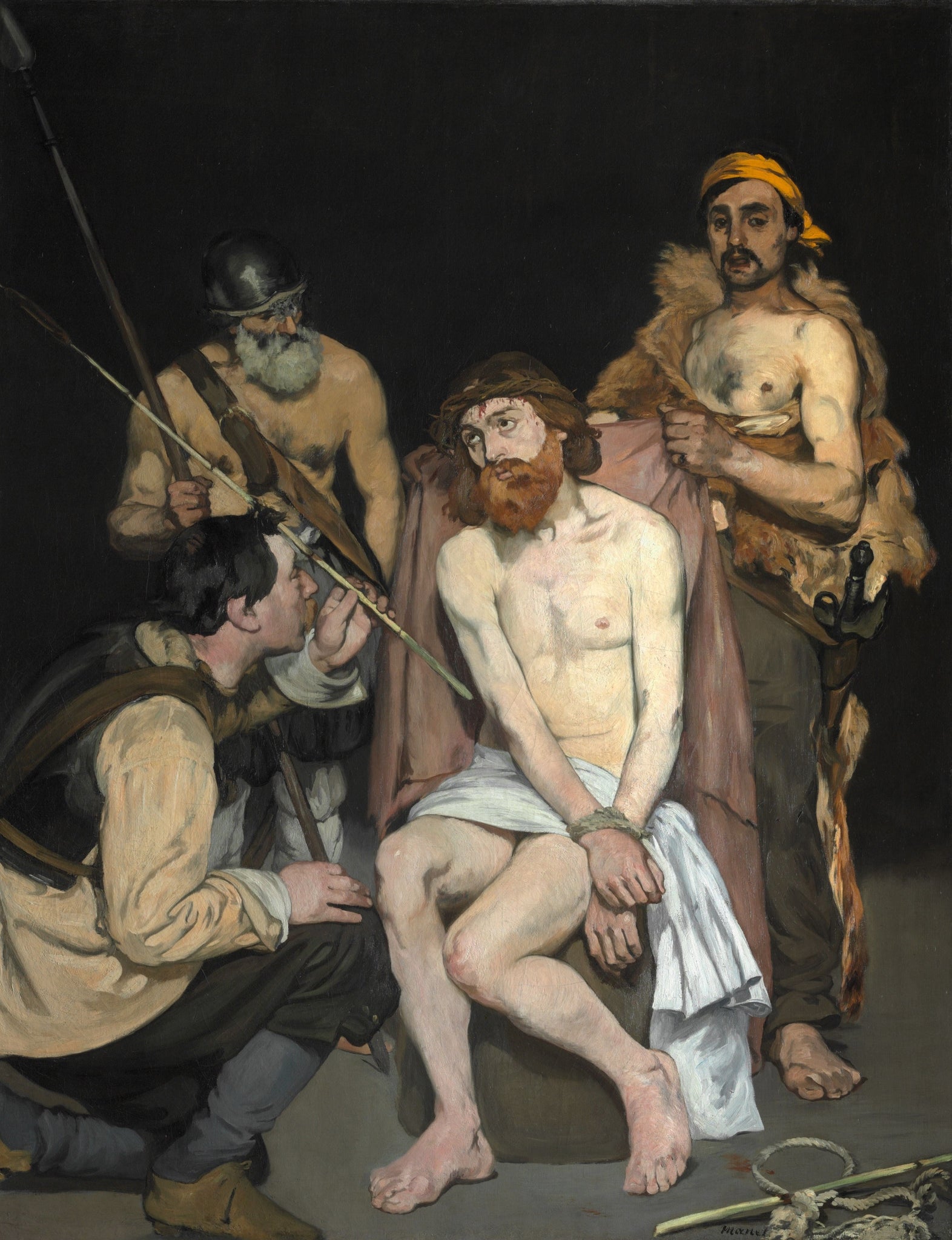 Jesus Mocked by the Soldiers (1865) Signed Manet - 17" x 22" Fine Art Print