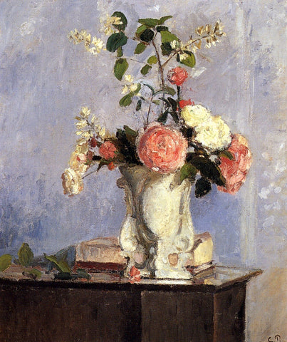 Bouquet of Flowers (1873) Signed Camille Pissarro - 17" x 22" Fine Art Print