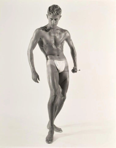 Bruce Bellas - Vintage Mark Nixon Physique Handsome Gay Style - 17"x22" Art Print