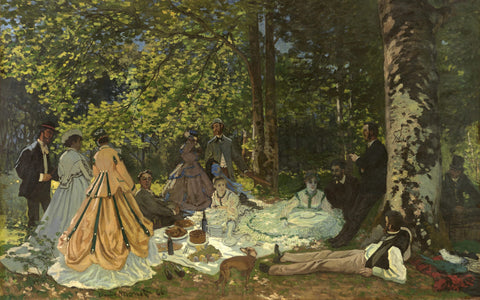 Lunch on the Grass (1865) Signed Claude Monet - 17" x 22" Fine Art Print