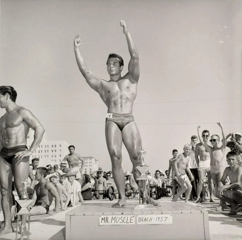 Bruce of Los Angeles Muscle Beach 1957 Bodybuilder Podium - 17"x22" Fine Art Print -1510