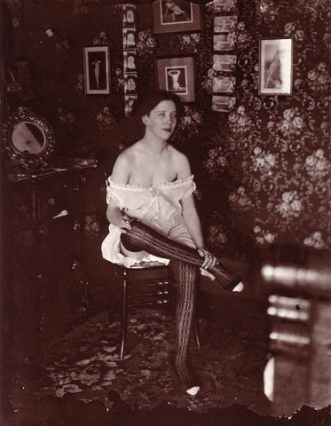 EJ Bellocq Storyville Prostitute in Bordello New Orleans (1912) - 17" x 22" Fine Art Print