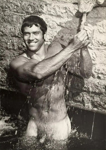 Bruce Bellas Vintage Photo Drew Burton Nude Male in Fountain Gay - 17" x 22" Fine Art Print -1530