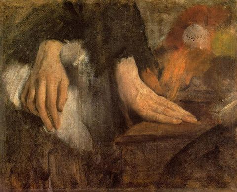 Study of Hands (1860) Signed Edgar Degas - 17" x 22" Fine Art Print