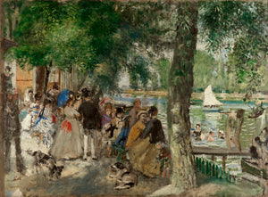 La Grenouillere (1869) Signed Pierre Auguste Renoir - 17" x 22" Fine Art Print