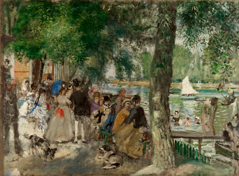 La Grenouillere (1869) Signed Pierre Auguste Renoir - 17" x 22" Fine Art Print