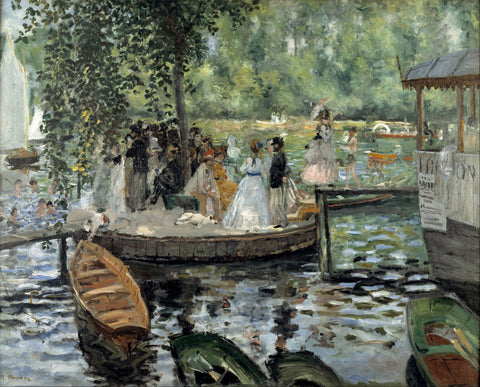 La Grenouillere (1869) Signed Pierre Auguste Renoir - 17" x 22" Fine Art Print