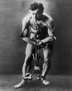 Harry Houdini in Chains & Locks Escape Artist Erik Weisz - 17" x 22" Fine Art Print