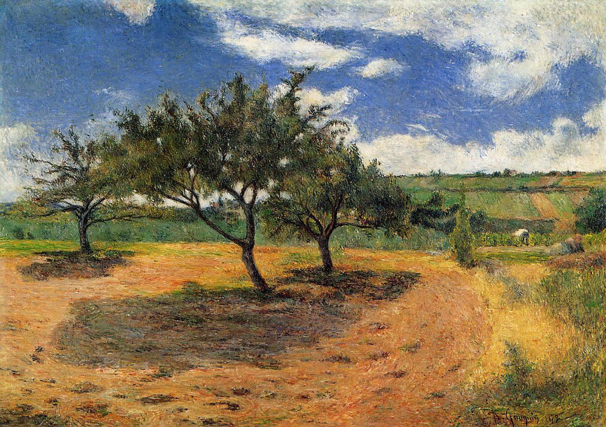 Apple-Trees in Blossom (1879) Signed Paul Gauguin - 17" x 22" Fine Art Print