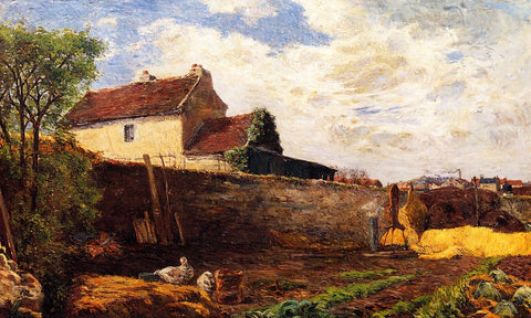 Geese on the Farm (1879) by Paul Gauguin - 17" x 22" Fine Art Print