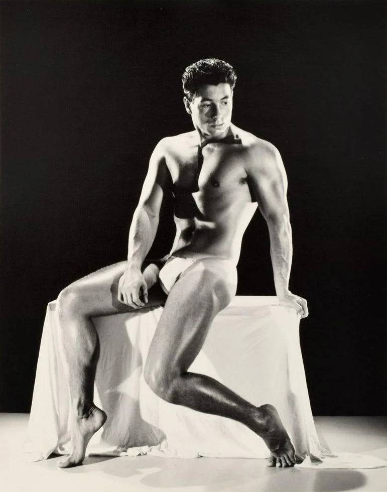 Bruce Bellas of LA Vintage Handsome Male in Loin Cloth Gay - 17" x 22" Art Print - 1586