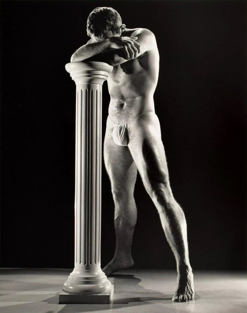 Bruce of Los Angeles Standing Male in Loin Cloth at Column - 17" x 22" Art Print - 1588